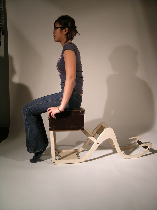 a chair for audrey hepburn:a chair designed to accomodate the multiple aspects of Audrey Hepburn's lifestyle as an entertainer, model, and humanitarian